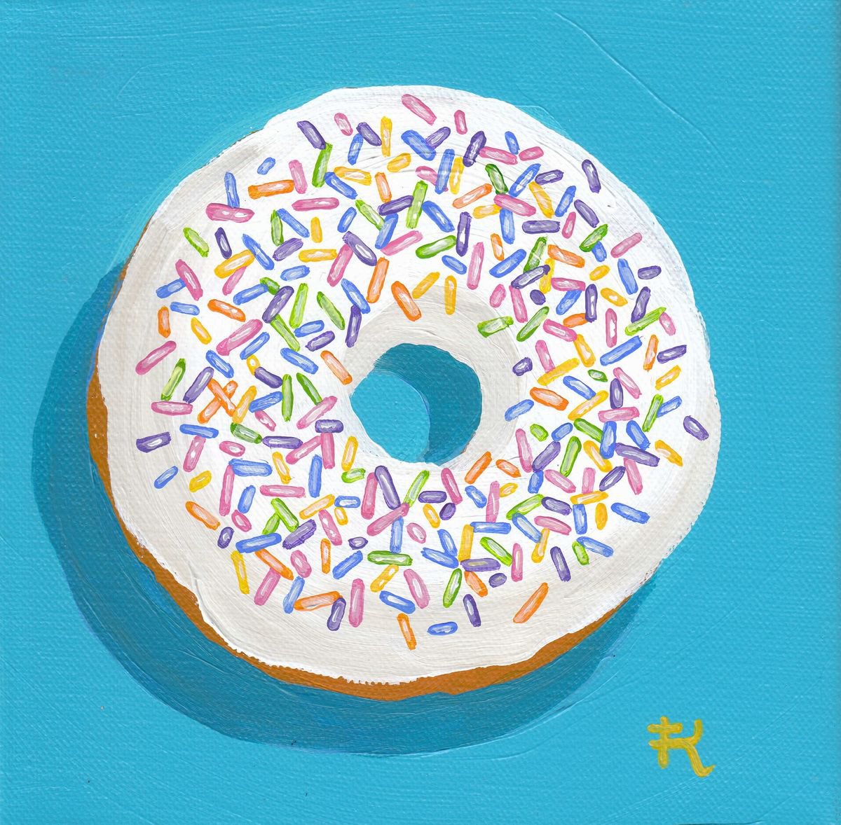 White with Rainbow Sprinkles by Terri Kelleher