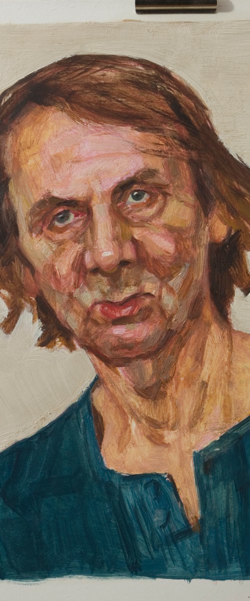 portrait of Michel Houellebecq by Olivier Payeur