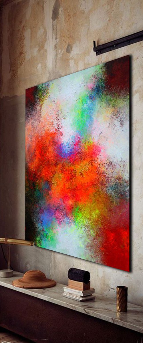 120x100cm. / Abstract painting /Alex Senchenko © 2018 / Echo by Alex Senchenko