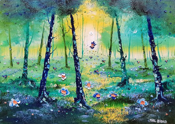 "Midnight Forest & Flowers in Love"