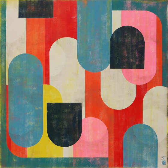 Traffic Full Color Pink Square