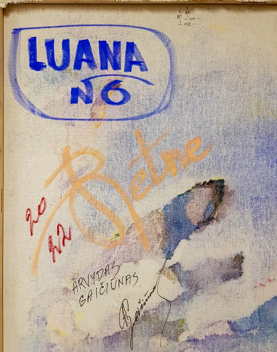 Luana N-6 (H)80x(W)100 cm. READY TO HANG. Acrylic on Stretched Unprimed Raw Cotton Canvas.