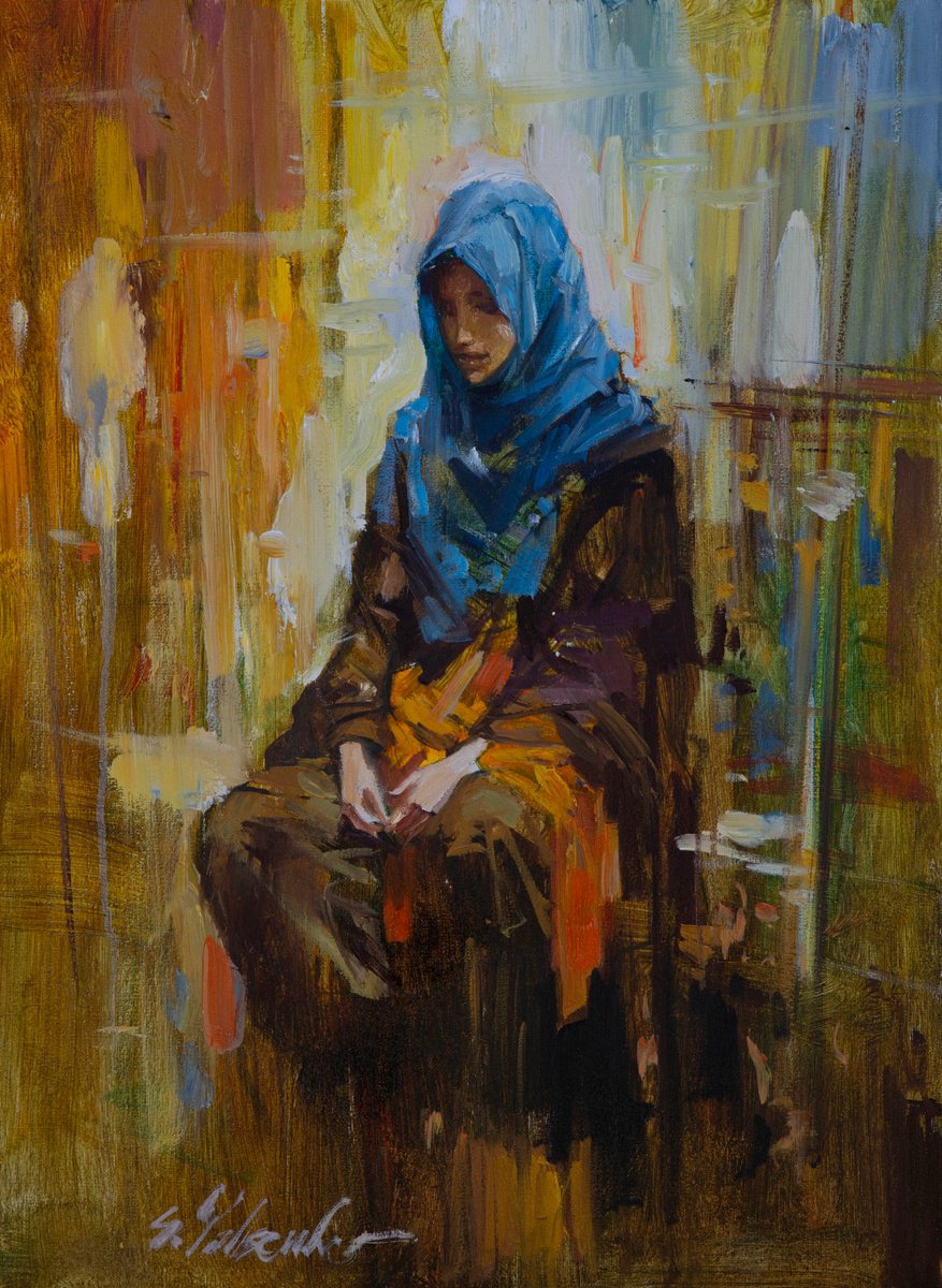Expressive Oil Painting , Everyone Wants To Be Happy By Sergei Yatsenko, 18 X 24, Artwork For Sale On Artfinder