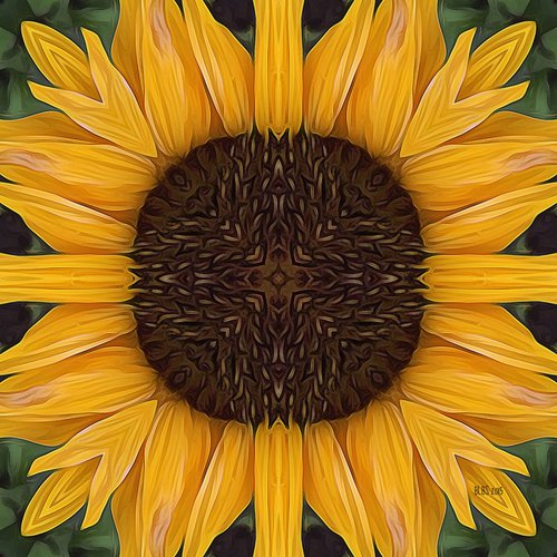 Folk Art Sunflower by Barbara Storey
