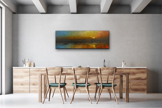 Forbidden Shore  (Panoramic Seascape, 120x40cm)