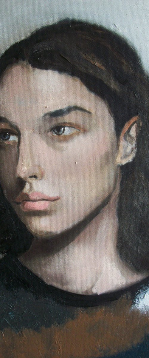 Girl in fluffy top by Jack Bagley