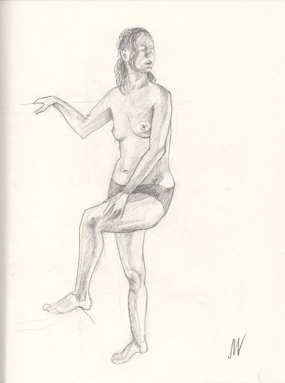 Sketch of Human body. Woman.36