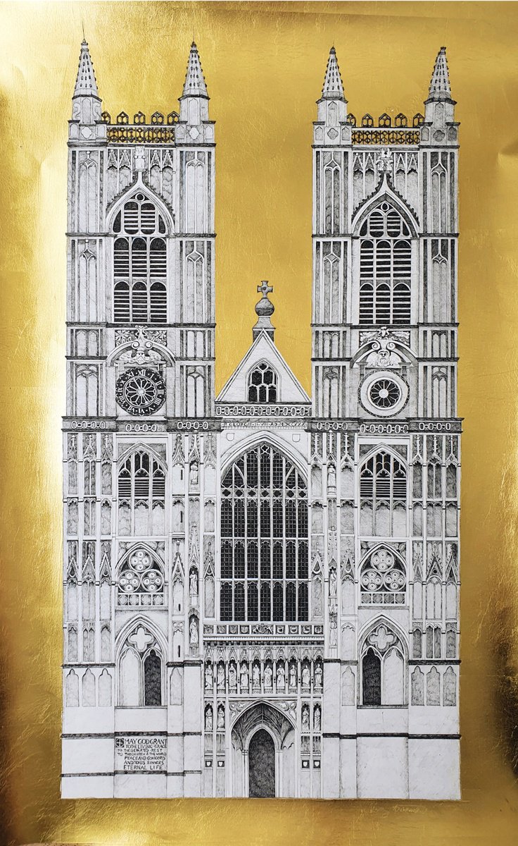 Westminster Abbey West Front by Shelley Ashkowski