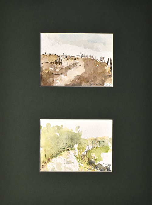 "the paths we take" -Landscape Watercolour Study No 9 by Ian McKay
