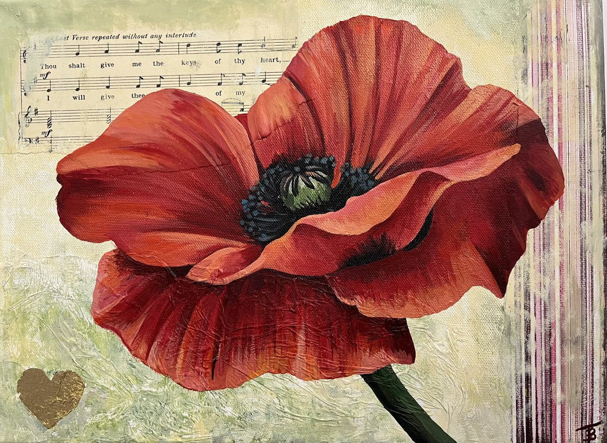 Acrylic Painting , Give Me The Keys To Thy Heart By Tiffany Budd, 16 X 12, Artwork For Sale On Artfinder