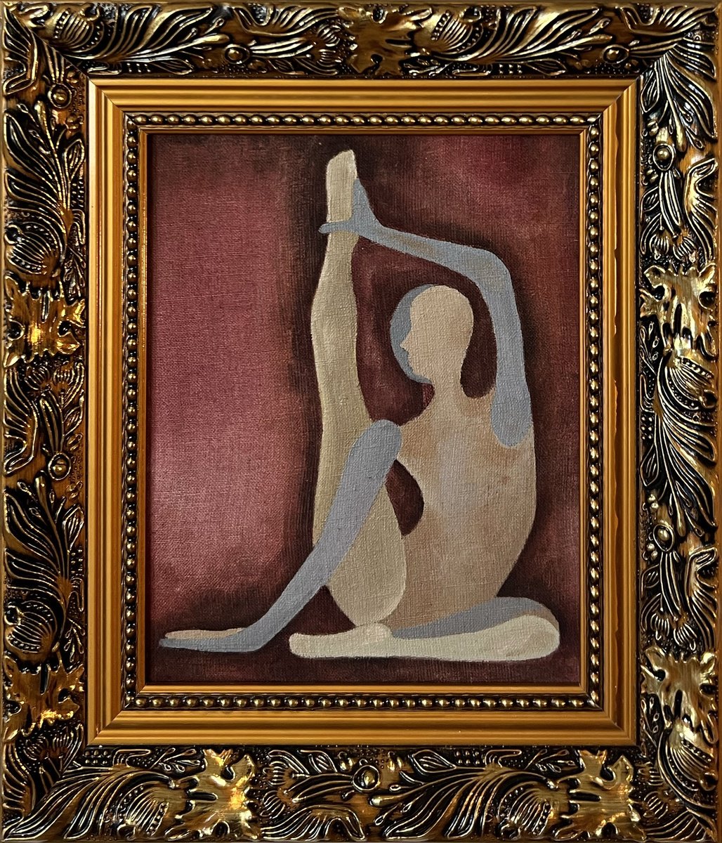 Abstract Portrait Oil Painting By Laura Clay Robson, 12 X 14", La Forma De Lo Contenido, Original Artwork