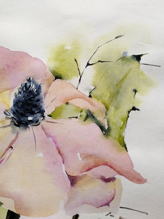 Magnolia painting. Blossoms painting