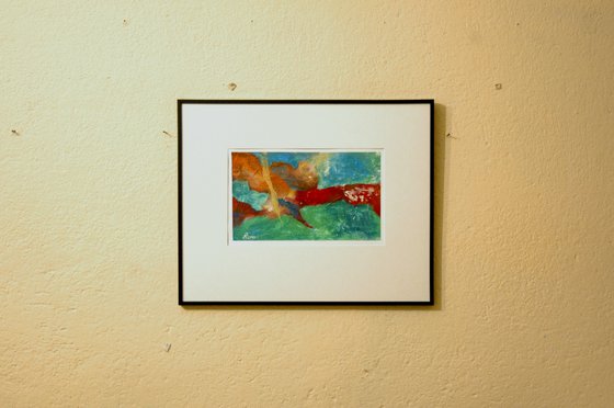 "Abstract Variations # 23". Matted and framed.
