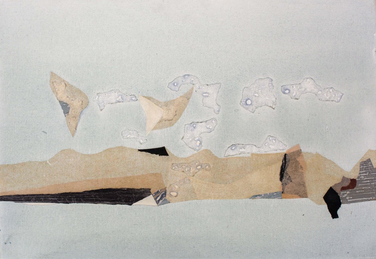 Abstract Painting By Trayana Panayotova, 22 X 15", Landscape In Weightlessness Ii, Original Artwork