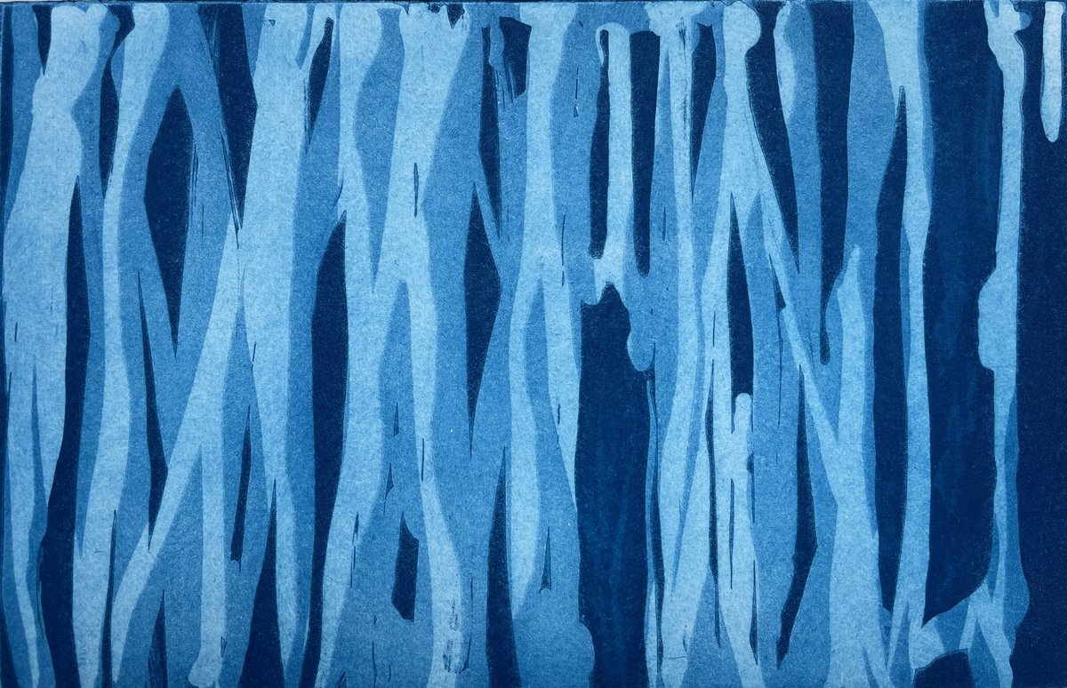 Abstract Etchings & Engravings By Lizzie Butler, 15 X 11", Sway, Original Artwork