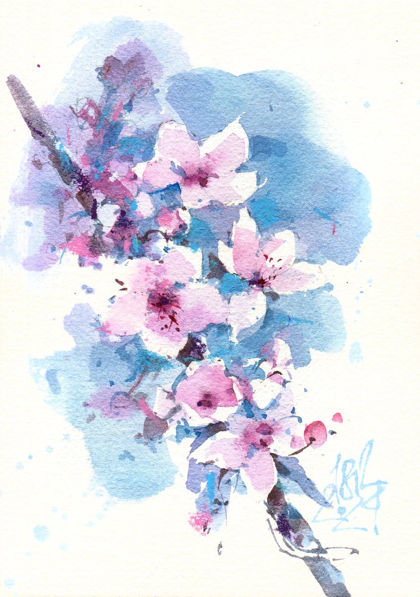 branch flowering tree sketch by Ksenia Selianko