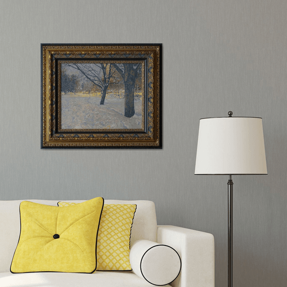 Winter Boulevard at night