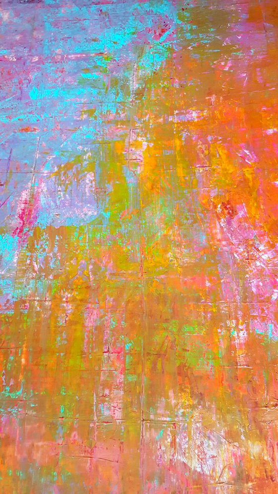 Towards Unknown - XXL colorful abstract painting