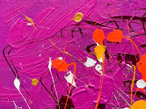 Abstract painting Sakura blossom in Japan