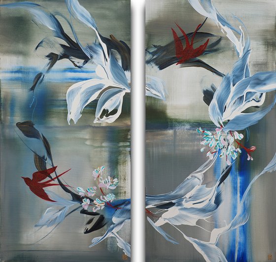 Where Swallows Dance Diptych