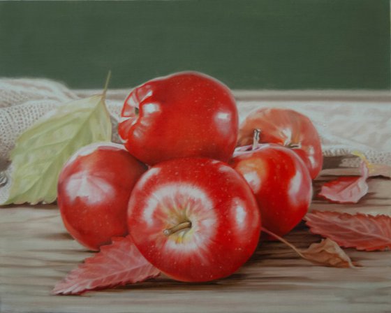 Still life with apples