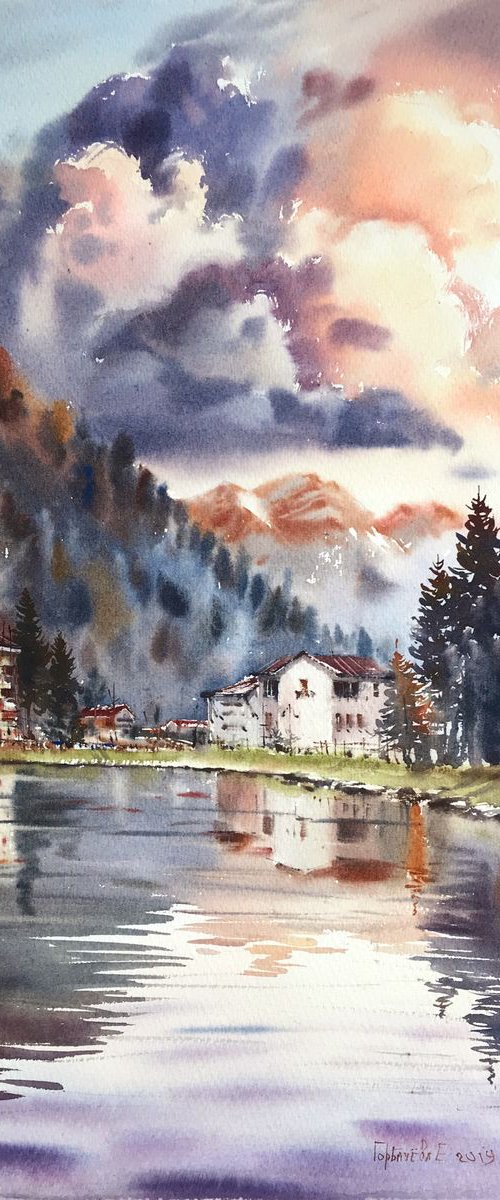 Alpine village by Eugenia Gorbacheva
