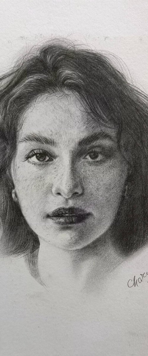 Portrait of a girl by Kakajan Charyyev