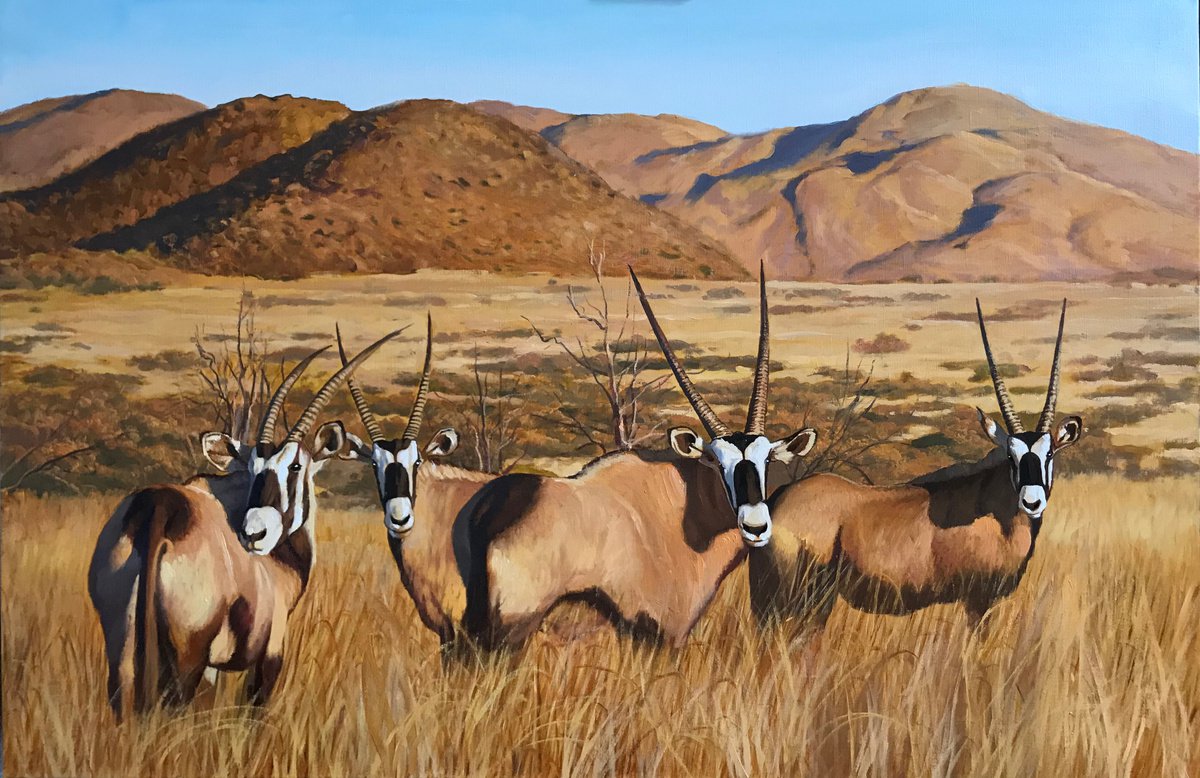Original oil painting Oryx - 120x80 cm (2021) by Evgeniya Roslik