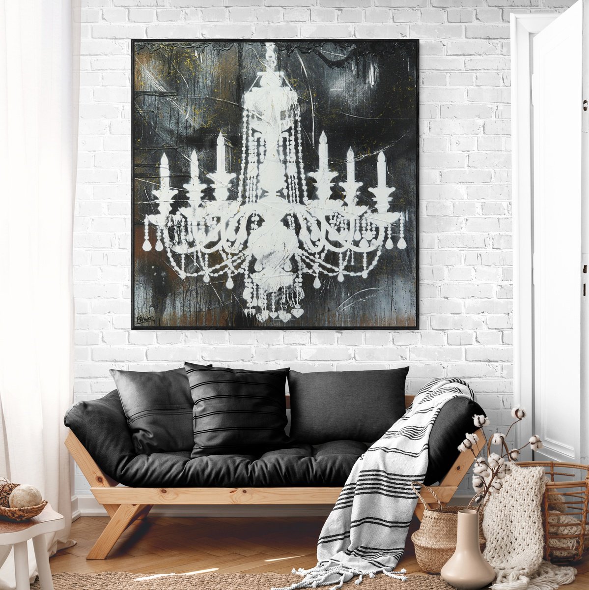 Abstract Still Life Painting By Franko, 47 X 47, Gothic Drama, Original Artwork