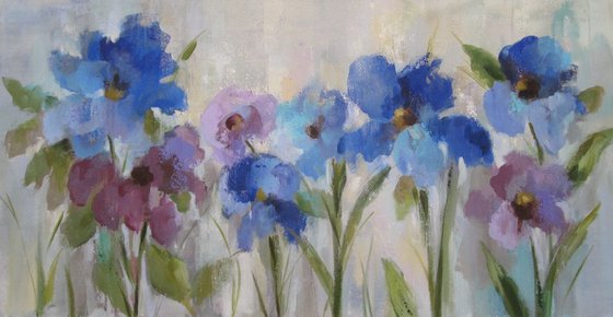Bold Blue Flowers