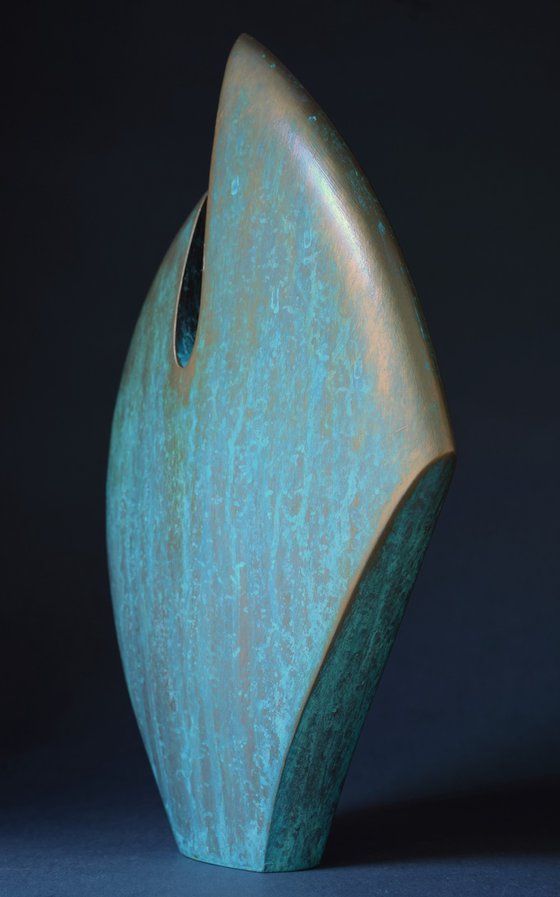 Abstract 03 | Resin/Copper Patina Sculpture