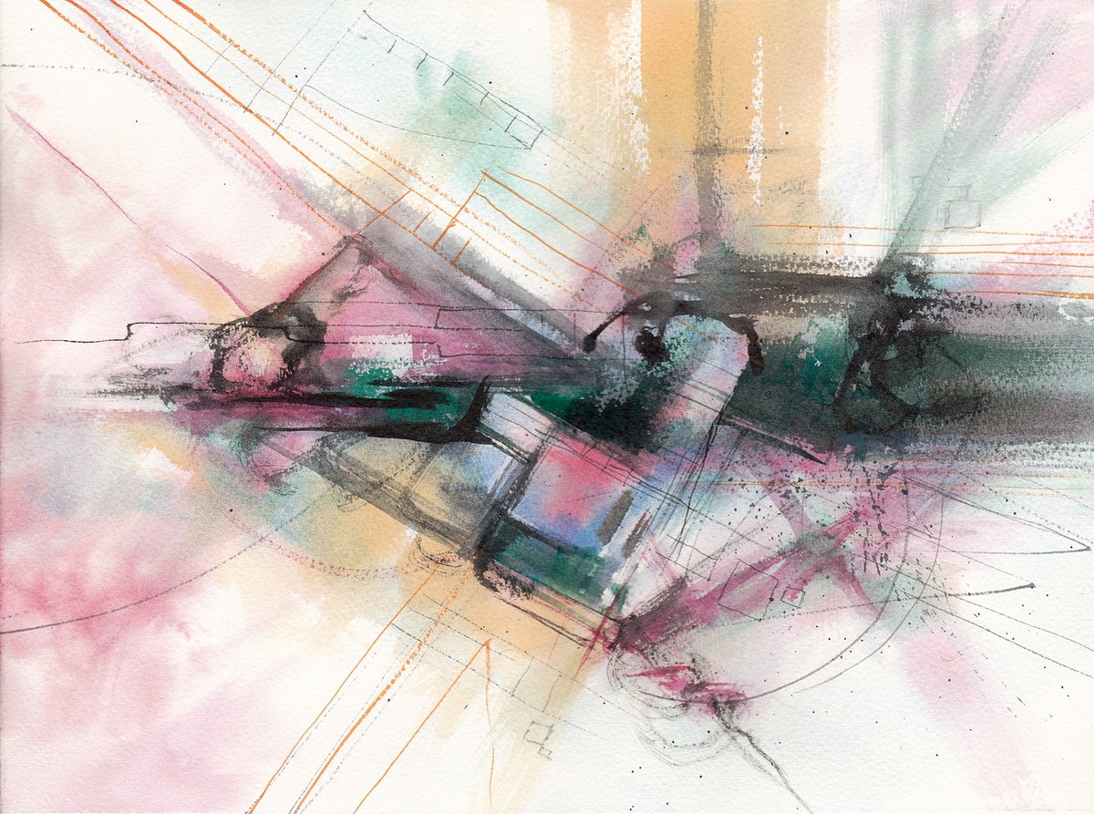 Organic Abstract Watercolour By Anisony Studios, 15 X 11, A Peak I Can Never Attain, Original Artwork