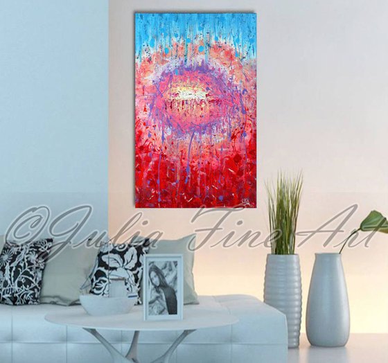 Original Contemporary Rich Texture Abstract Painting Escape