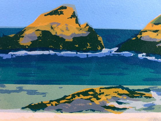 Blue Skies Over Trevone Bay
