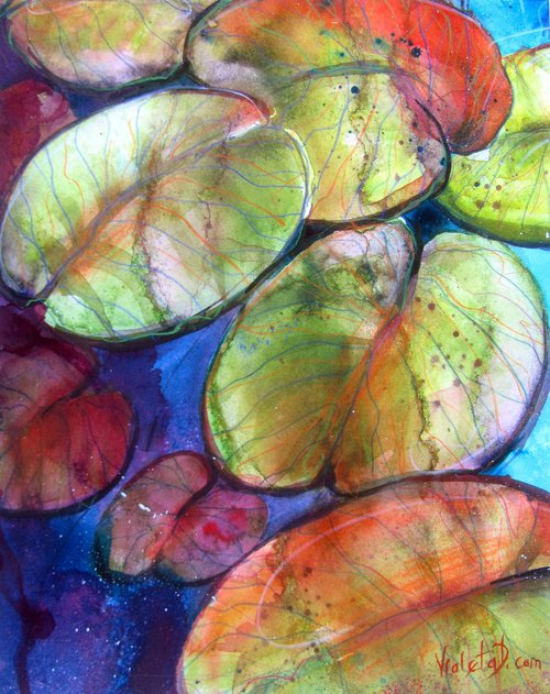 Waterlilies #2 by Violeta Damjanovic-Behrendt