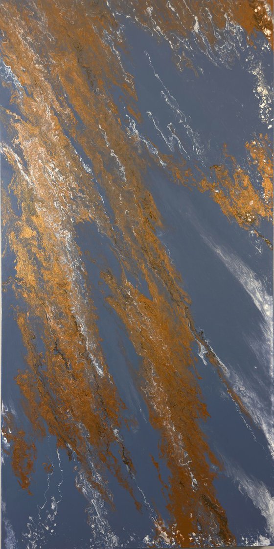 Filón — Large Blue Abstract  Vertical 160 cm