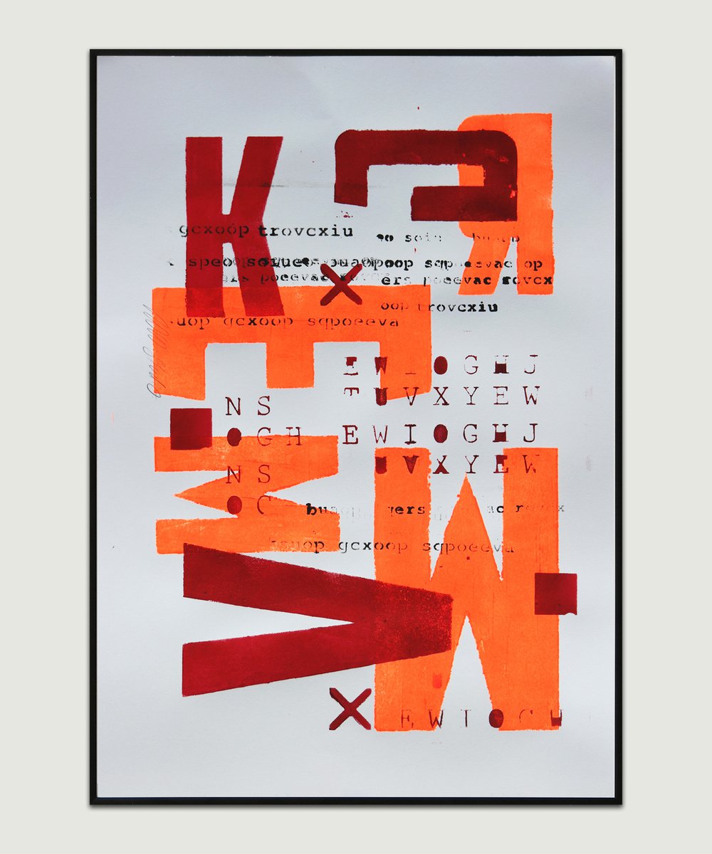 Neon Typography Orange #1 (42x59,4cm) by ROCO Studio
