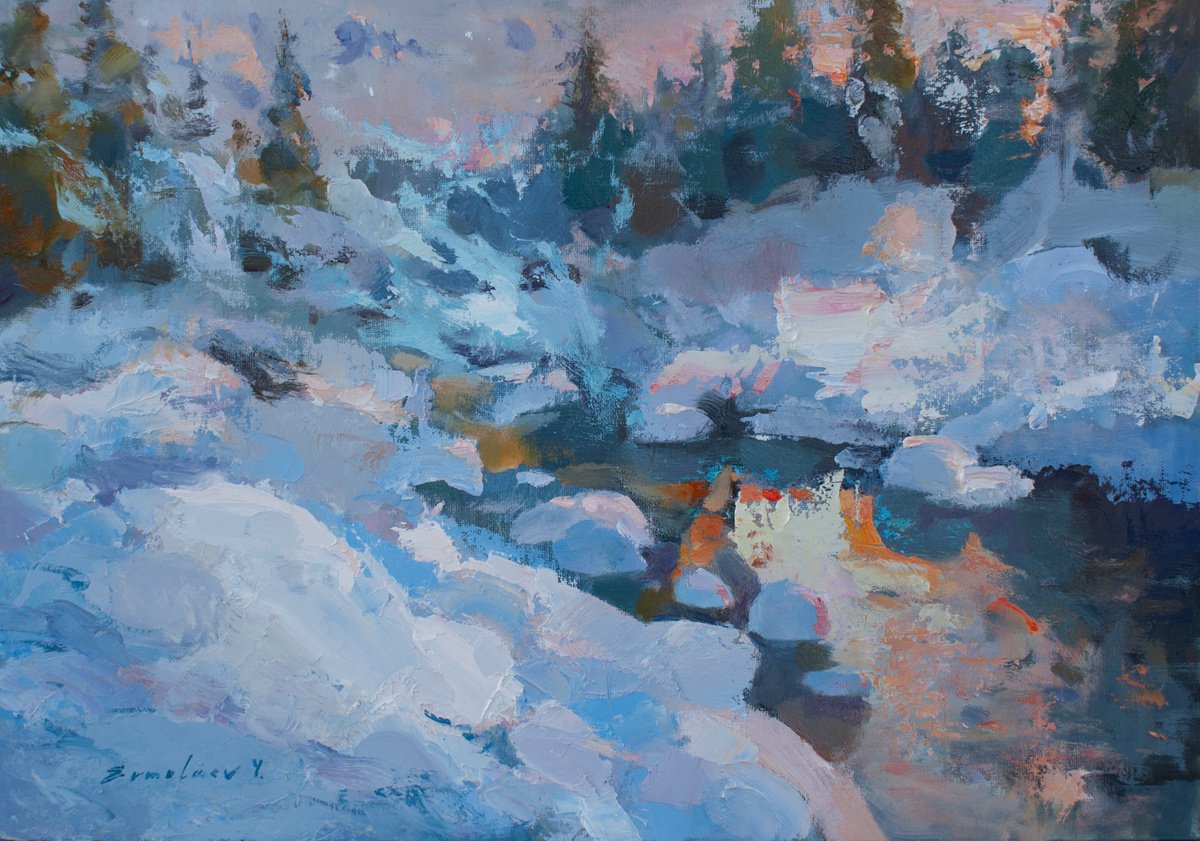 Taiga river by Yuri Ermolaev