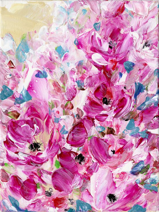 Sweet Blooms 12 - Floral Painting by Kathy Morton Stanion