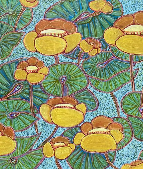 Yellow water Lilies by Olga Rokhmanyuk | ROArtUS