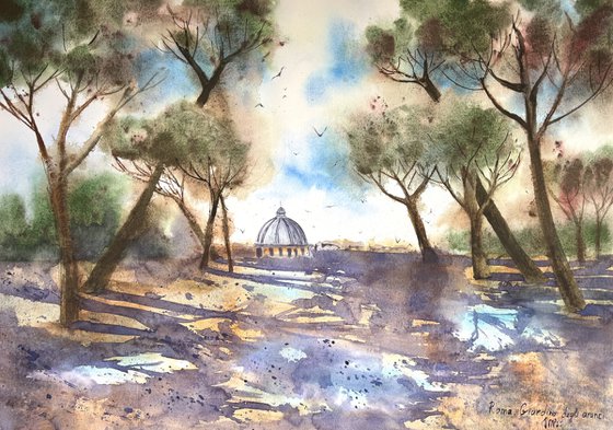 Warm day in Rome Garden