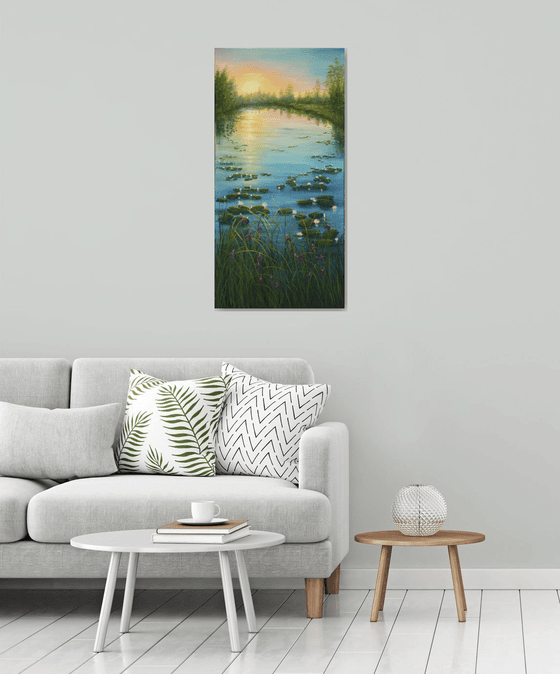 Serene lily pond