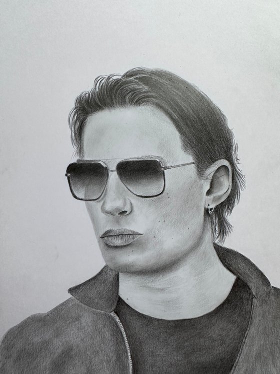 Male model in sunglasses