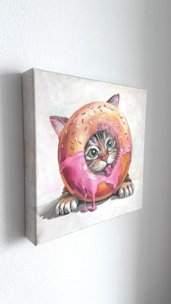 Cat in a Donut