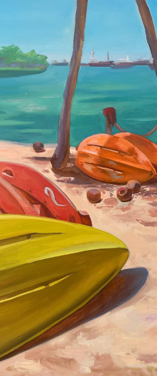 Sentosa beach by Anna Bogushevskaya