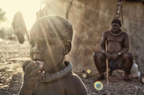 Himba Boy & Chief by Marc Ehrenbold