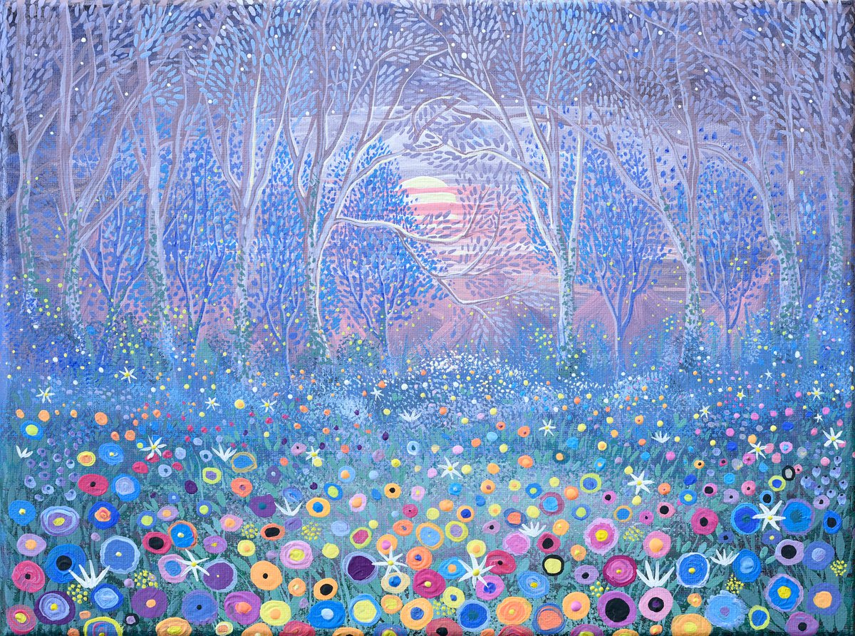Night Meadow Blooms by Yvonne B Webb