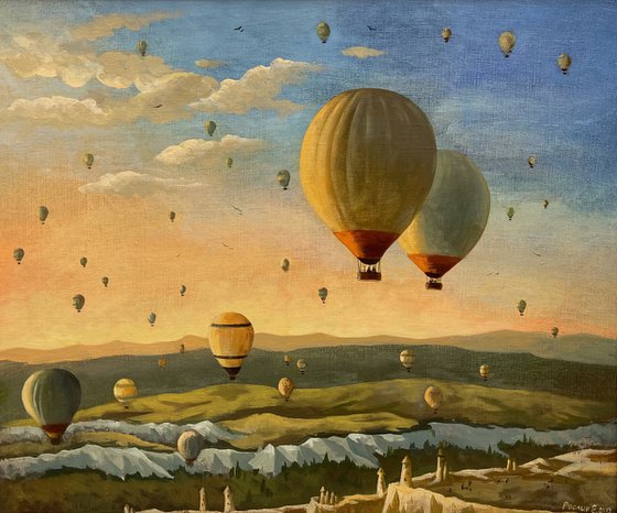 Original oil painting "Balloons"  50x60 cm (2019)