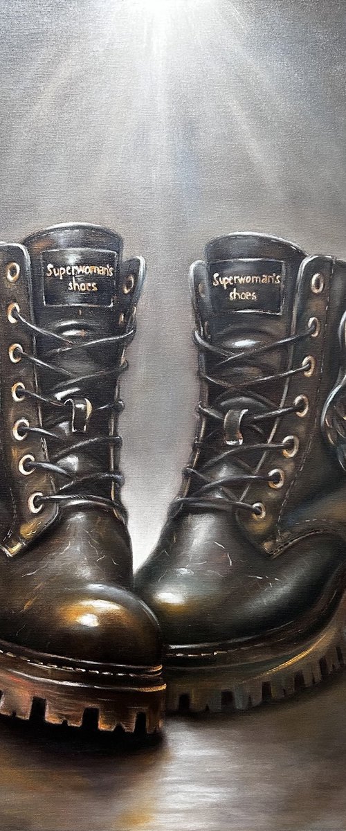 Superwoman’s shoes by Ecaterina Cazac