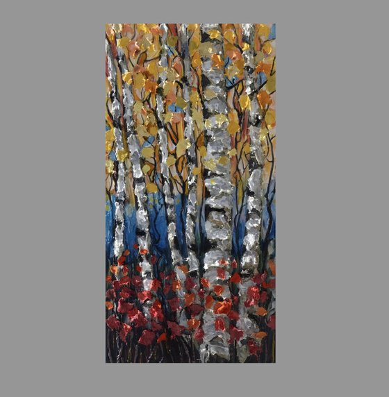 Golden Whispers Textured Birch